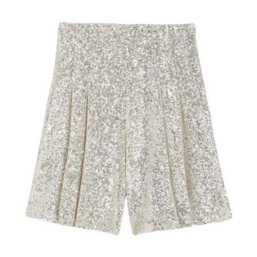 Sprankelende High-Waisted Shorts Rochas , Gray , Dames