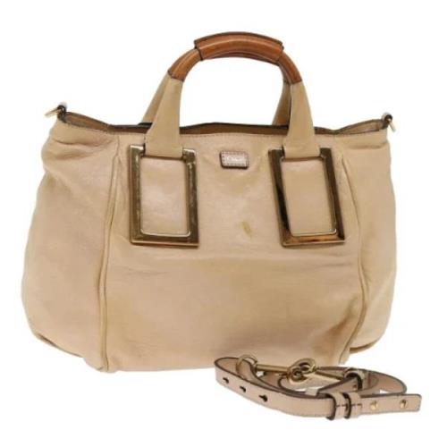 Pre-owned Leather handbags Chloé Pre-owned , Beige , Dames