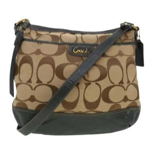 Pre-owned Canvas shoulder-bags Coach Pre-owned , Beige , Dames