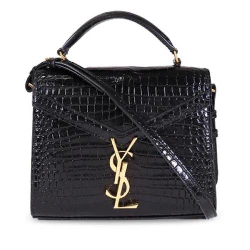 Pre-owned Leather handbags Yves Saint Laurent Vintage , Black , Dames