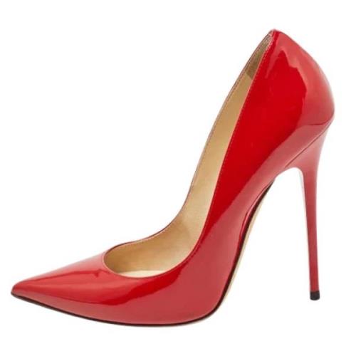 Pre-owned Leather heels Jimmy Choo Pre-owned , Red , Dames