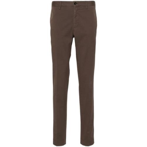 Casual Katoenen Broek Incotex , Brown , Heren