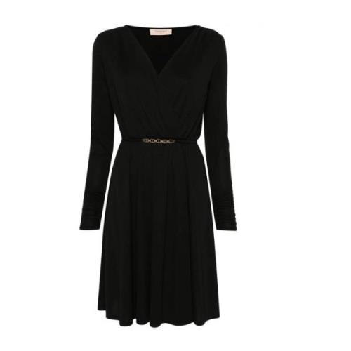 Elegant Nero Dress Twinset , Black , Dames