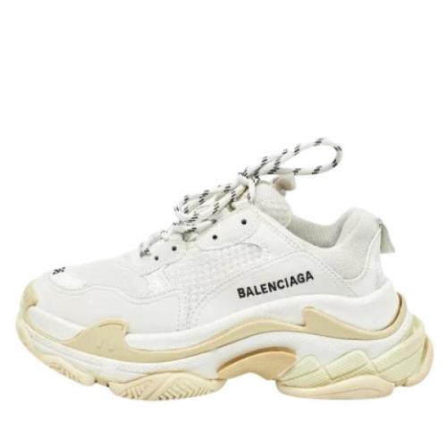 Pre-owned Mesh sneakers Balenciaga Vintage , White , Dames