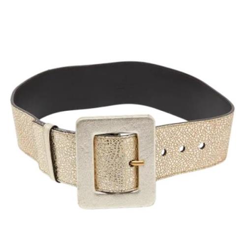 Pre-owned Leather belts Yves Saint Laurent Vintage , Yellow , Dames