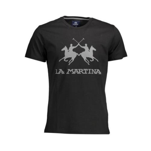 Elegant T-shirt met iconische print La Martina , Black , Heren