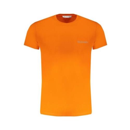 Oranje T-shirt met print Trussardi , Orange , Heren