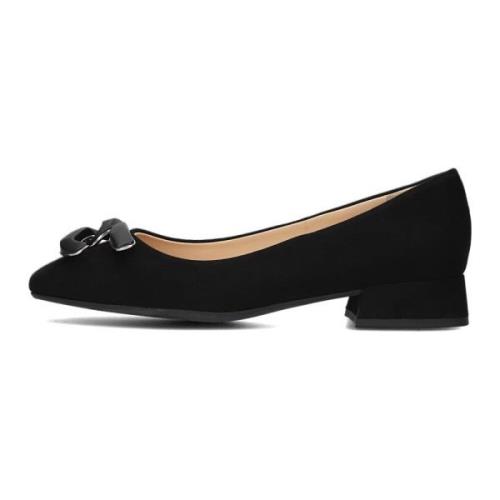 Zwarte Suède Loafers met Blokhak Peter Kaiser , Black , Dames