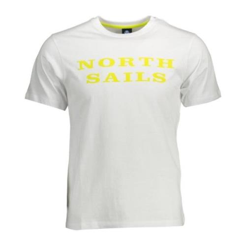 North Sails White Cotton T-Shirt North Sails , White , Heren