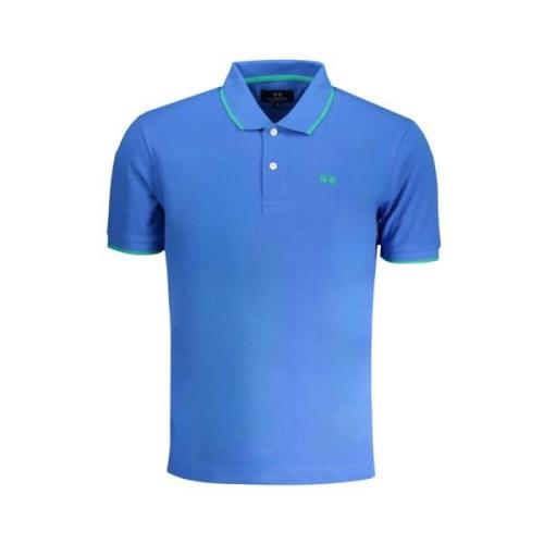 Blauw Katoenen Poloshirt met Korte Mouwen La Martina , Blue , Heren