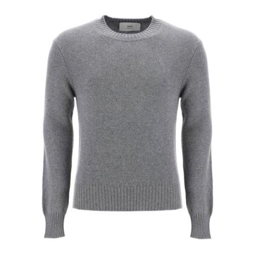 Kasjmier Crewneck Pullover Ami Paris , Gray , Heren