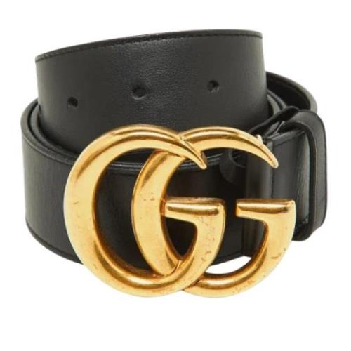 Pre-owned Leather belts Gucci Vintage , Black , Dames