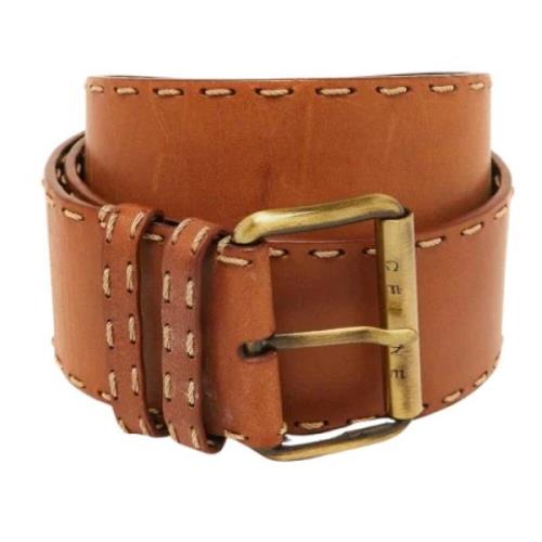 Pre-owned Leather belts Celine Vintage , Brown , Dames