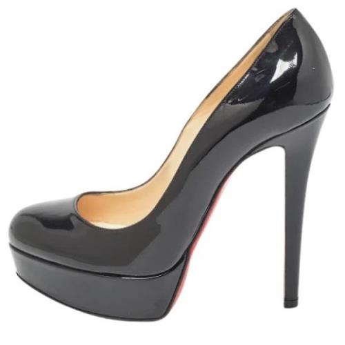 Pre-owned Leather heels Christian Louboutin Pre-owned , Black , Dames