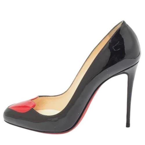 Pre-owned Leather heels Christian Louboutin Pre-owned , Black , Dames