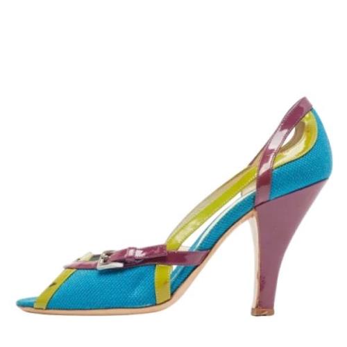 Pre-owned Canvas heels Prada Vintage , Blue , Dames