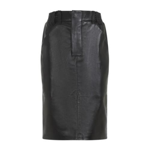 Zwarte Rokken Aw24 Damesmode Saint Laurent , Black , Dames