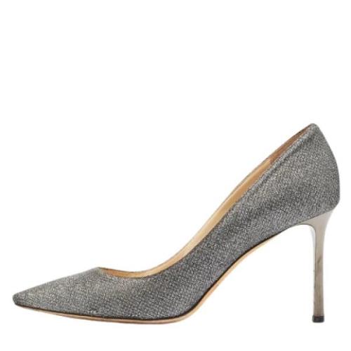 Pre-owned Leather heels Jimmy Choo Pre-owned , Gray , Dames