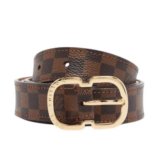 Pre-owned Coated canvas belts Louis Vuitton Vintage , Brown , Dames