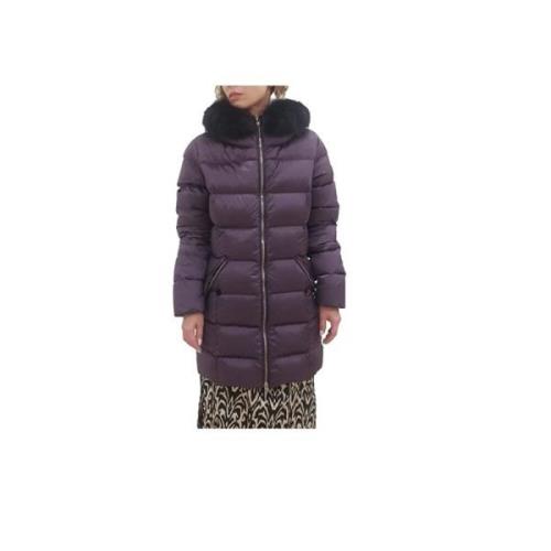 Lange Puffer Jas Museum , Purple , Dames