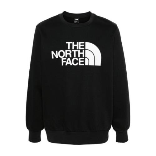 Zwarte Logo Print Crew Neck Sweater The North Face , Black , Heren