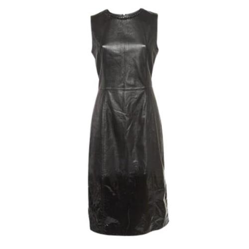 Pre-owned Leather dresses Bottega Veneta Vintage , Black , Dames