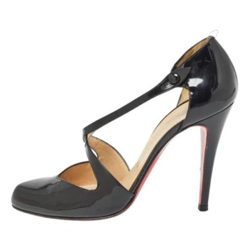 Pre-owned Leather heels Christian Louboutin Pre-owned , Black , Dames