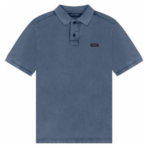 Klassieke Polo Shirt Leroy Kultivate , Blue , Heren