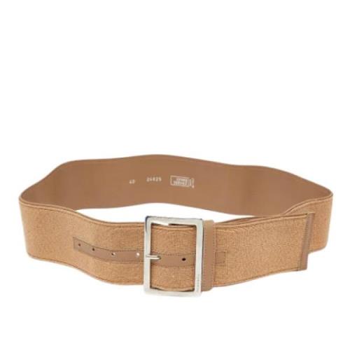 Pre-owned Fabric belts Versace Pre-owned , Beige , Dames