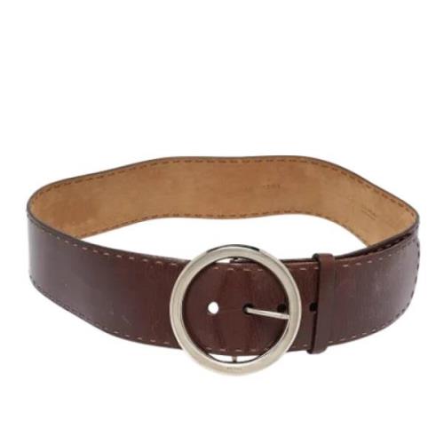 Pre-owned Leather belts Prada Vintage , Brown , Dames