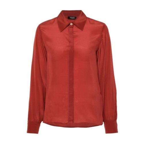 Zijden Crepe Rode Blouse Liu Jo , Red , Dames