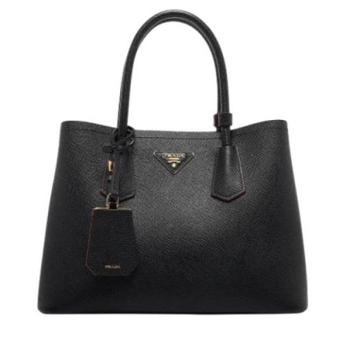 Pre-owned Leather totes Prada Vintage , Black , Dames