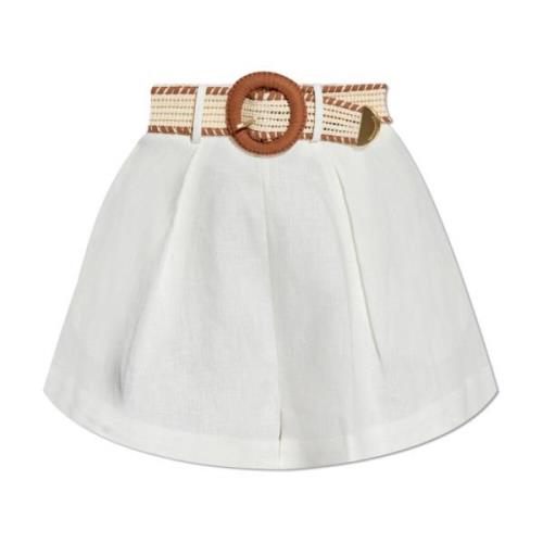 Shorts met riem Zimmermann , Beige , Dames