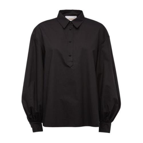 Romantische Poet Blouse La DoubleJ , Black , Dames