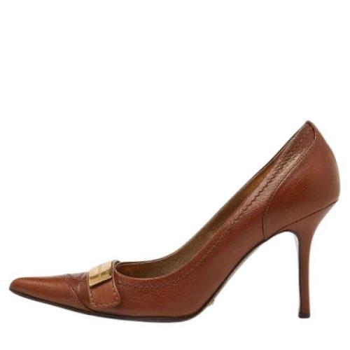 Pre-owned Leather heels Dolce & Gabbana Pre-owned , Brown , Dames