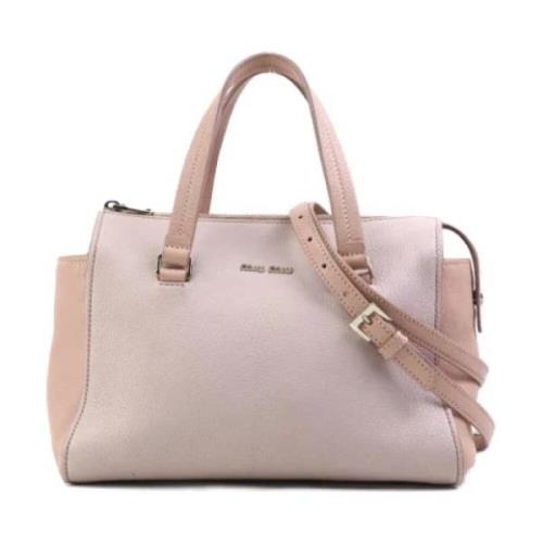 Pre-owned Leather shoulder-bags Miu Miu Pre-owned , Beige , Dames