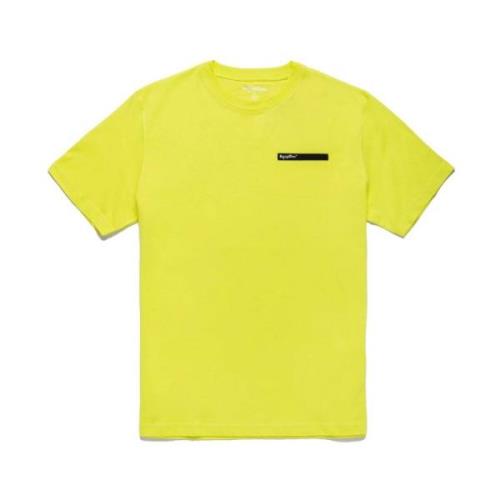 Geel Katoenen Logo Geëmbosseerd T-Shirt RefrigiWear , Yellow , Heren