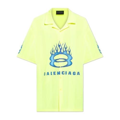 Kortemouwenshirt Balenciaga , Yellow , Heren