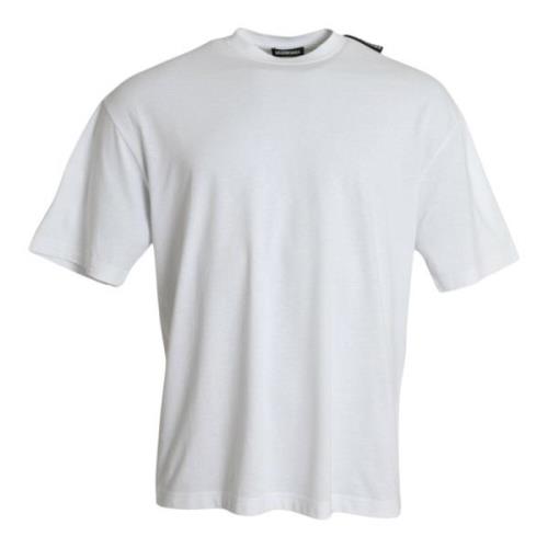 Wit Katoenen Jersey Ronde Hals T-Shirt Balenciaga , White , Heren