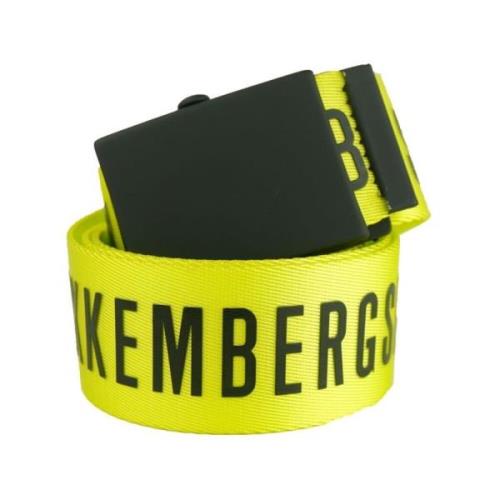 Citroengeel Mode Riem met Clip Sluiting Bikkembergs , Yellow , Unisex