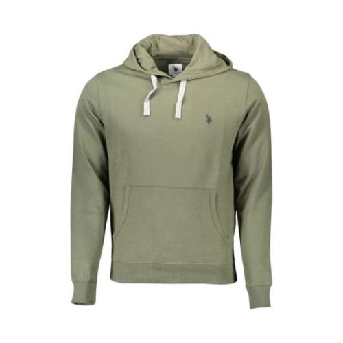 Groene Hoodie met Logo U.s. Polo Assn. , Green , Heren