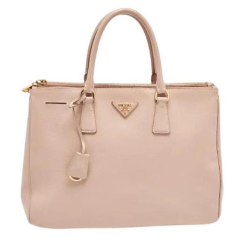 Pre-owned Leather totes Prada Vintage , Beige , Dames