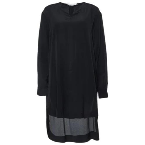 Pre-owned Silk dresses Chloé Pre-owned , Black , Dames