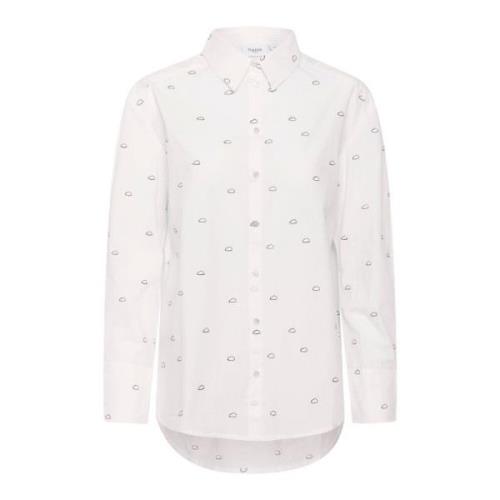 Oversized Shirt Blouse Ice Clouds Saint Tropez , White , Dames