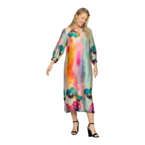 Bloemenkracht Jurk 2-Biz , Multicolor , Dames