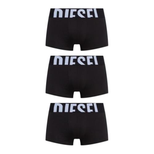 Driepak boxershorts met logo Diesel , Black , Heren