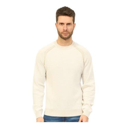 Zachte Katoen Cashmere Trui Beige Boss , Beige , Heren