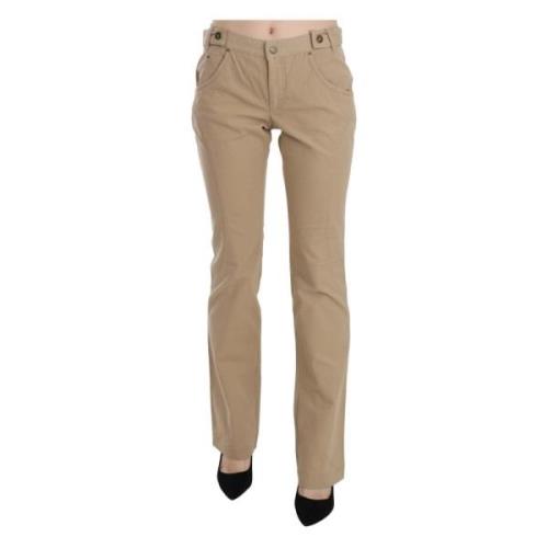 Beige Straight Leg Broek Chic Stijl Just Cavalli , Beige , Dames