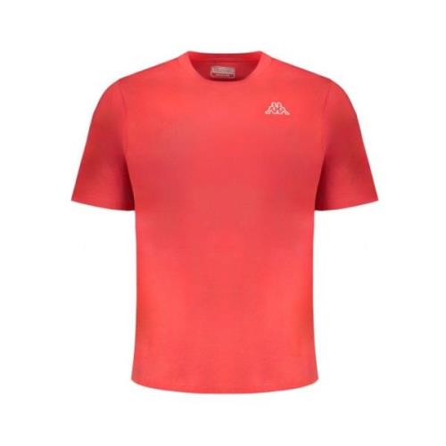 Rood Katoenen T-Shirt Kappa , Red , Heren