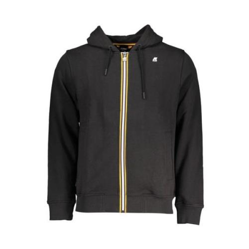 Stijlvolle hoodie met contrastdetails K-Way , Black , Heren